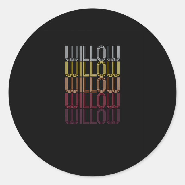 Adesivo Nome Willow Presente Personalizado Primeiro Nome (Frente)