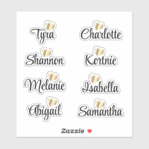Adesivo Nomes de Bridesmaid de Vinil Decal Personalizados