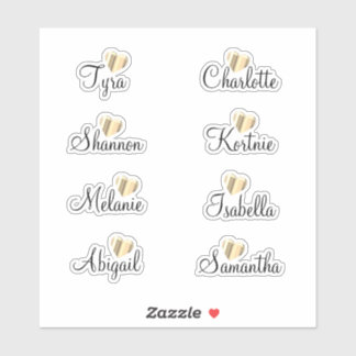 Adesivo Nomes de Bridesmaid Personalizados Vinil Decal