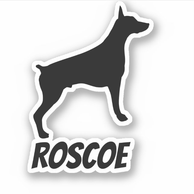 Adesivo Nomes de Cães Personalizados do Doberman (Frente)