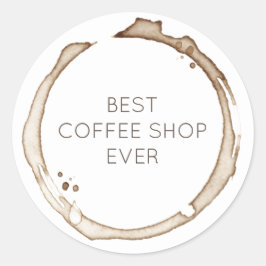 Adesivo NOMES DE CAFÉ NOME DE NEGÓCIO Brown White Artisan 