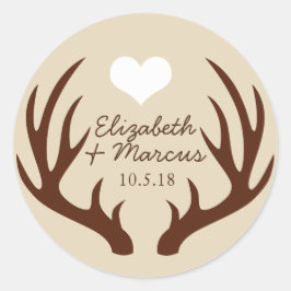 Adesivo Nomes de Casais de veados marrons russos