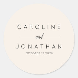 Adesivo Nomes de Casamentos Personalizados Modernos Minima