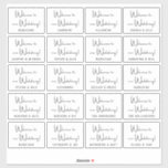 Adesivo Nomes de Convidado de Casamento Personalizado Whit<br><div class="desc">Vinheta de Boas-vindas Preta para Nomes de Convidado de Casamento Personalizado</div>