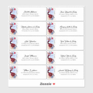 Adesivo Nomes de Convidado de Grama Pampas Endereço Etiqu