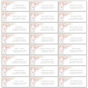 Adesivo Nomes de Convidado de Grama Rosa-Pampas Endereço 