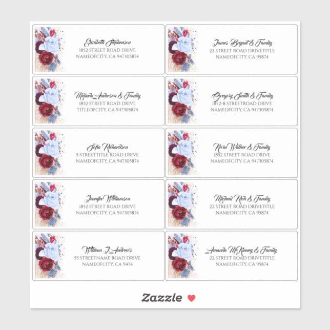 Adesivo Nomes de Convidado do Pampas Grass (Folha)