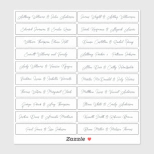 Adesivo Nomes de Convidado para Caligrafia Branco