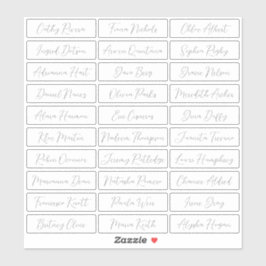 Adesivo Nomes de convidado românticos Simples e Transparen