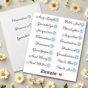 Adesivo Nomes de Lista de Convidados Personalizados Caligr