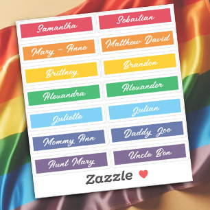 Adesivo Nomes de Lista de Convidados Personalizados Letter