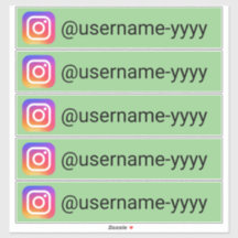 Nomes de usuário do Instagram ou das mídias sociai