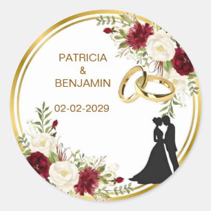 Adesivo Nomes dos Convidados para Casamento Endereço Moder