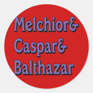Adesivo Nomes dos três Wisemen