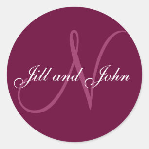 Adesivo Nomes e Monograma Inicial N Sticker