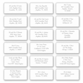 Adesivo Nomes Individuais Informais Endereços de Entrega