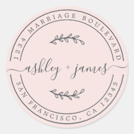 Adesivo Nomes Legais Pastel Pink Endereço de Devolução de 