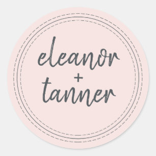 Adesivo Nomes Modernos Pastel Pink Envelope Seal