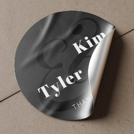 Adesivo Nomes modernos simples obrigado monograma você cas