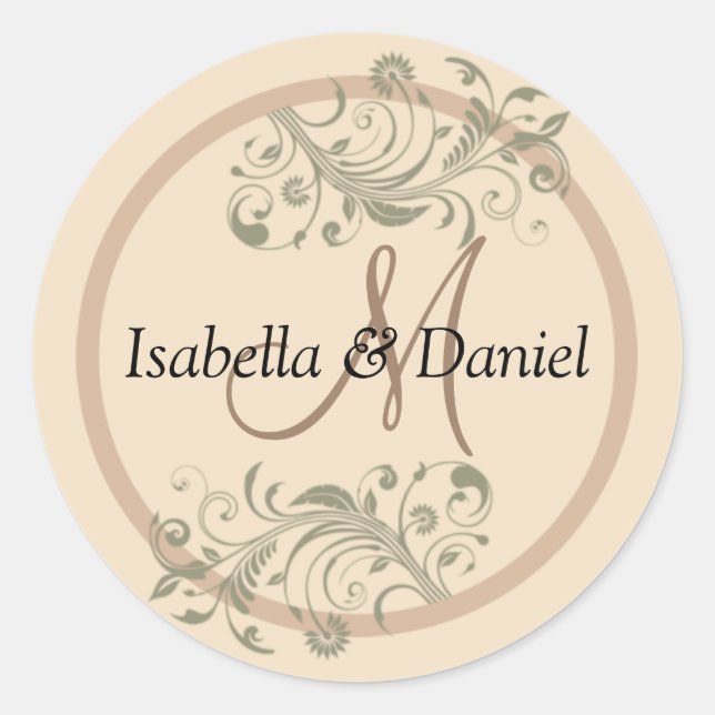 Adesivo Nomes Monograma Node Casamento de Casamento de Noi (Frente)