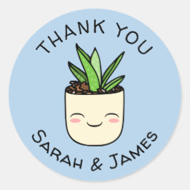 Adesivo Nomes Personalizados Kawaii - Azul Suculento - Obr