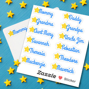 Adesivo Nomes Personalizados para Lista de Convidados Estr