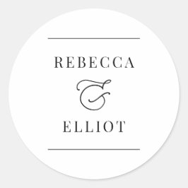 Adesivo Nomes simples de Casal preto e branco