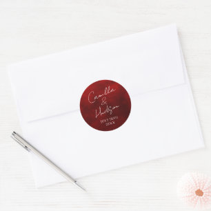 Adesivo Nomes Simples Envelope Favorito Data de Casamento