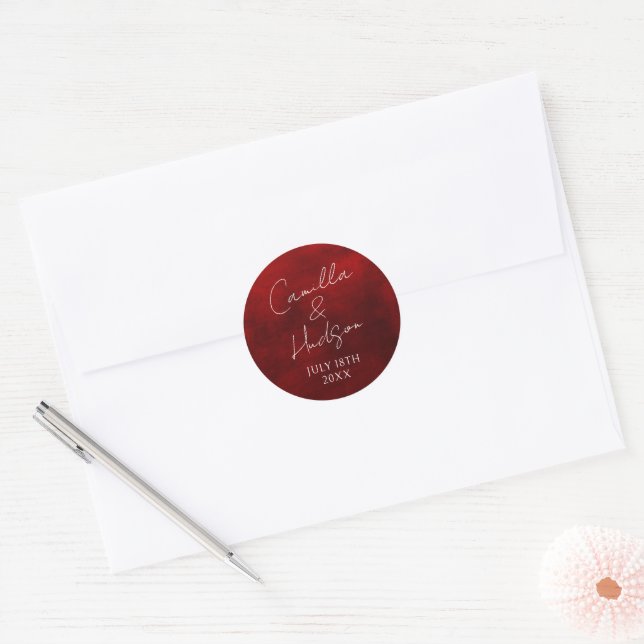 Adesivo Nomes Simples Envelope Favorito Data de Casamento (Envelope)