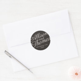 Adesivo Nomes Simples Envelope Favorito Data de Casamento