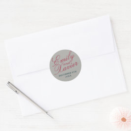 Adesivo Nomes Simples Envelope Favorito Data de Casamento