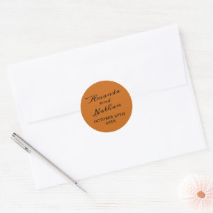 Adesivo Nomes Simples Envelope Favorito Data de Casamento