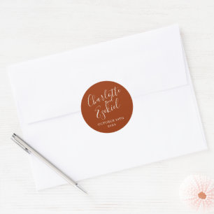 Adesivo Nomes Simples Envelope Favorito Data de Casamento