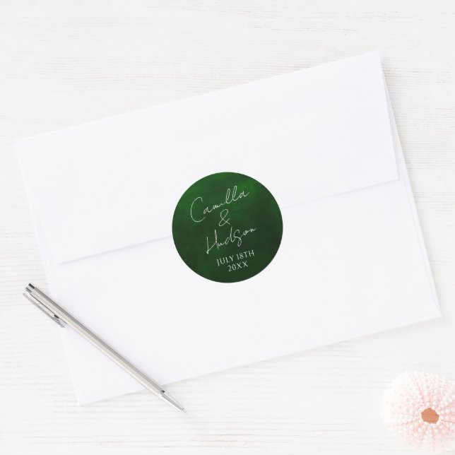 Adesivo Nomes Simples Envelope Favorito Data de Casamento (Envelope)