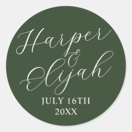 Adesivo Nomes Simples Envelope Favorito Data de Casamento