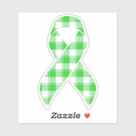 Adesivo Non-Hodgkin's Lymphoma Plaid Green Ribbon