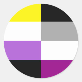 Adesivo Nonbinary Asexual Dual Pride Flag