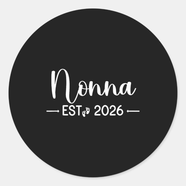 Adesivo Nonna Est 2026 New Matching Mother To Be 2026  (Frente)