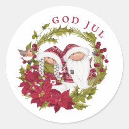 Adesivo Nórdico Gnomo | Deus Jule | Natal norueguês