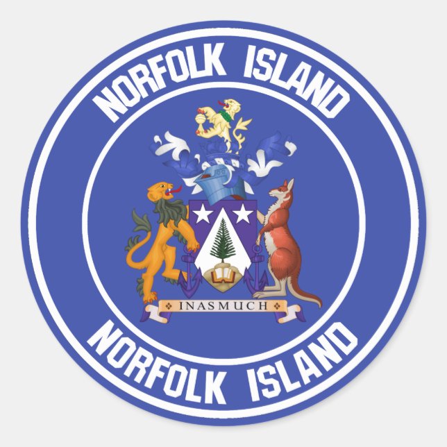 Adesivo Norfolk Island Round Emblem (Frente)