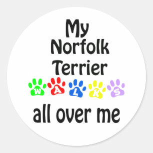 Adesivo Norfolk Terrier Walks Design