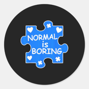 Adesivo Normal é chato Autismo Blue Quebra-cabeça Piece Aw
