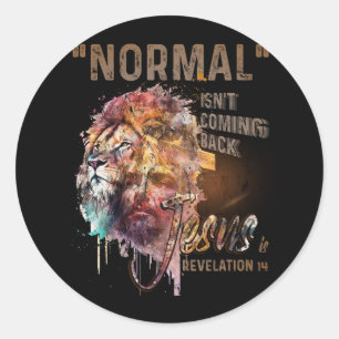 Adesivo Normal não está voltando, mas Jesus é Cristo cruza