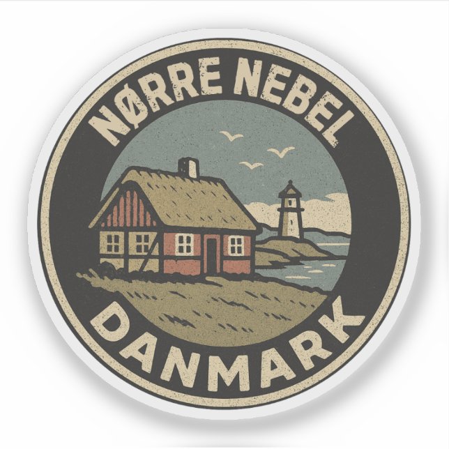 Adesivo Nørre Nebel, Dinamarca Danmark  (Frente)