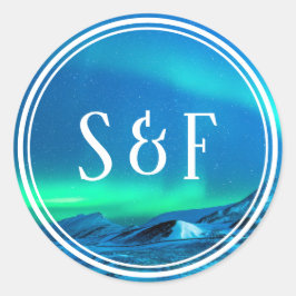 Adesivo Norte Aurora Luz Monograma Envelope Selo