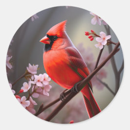 Adesivo Norte Cardinal Ohio Red Bird Stickers