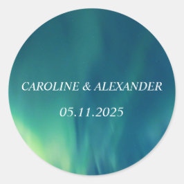 Adesivo Norte Lights Aurora Borealis Night Sky Weding