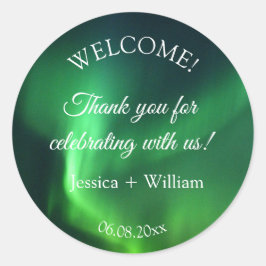 Adesivo Norte Luzes Aurora Borealis Casamento