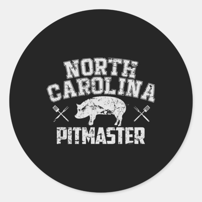 Adesivo North Carolina Byrbecue Pitmaster - Competência de (Frente)