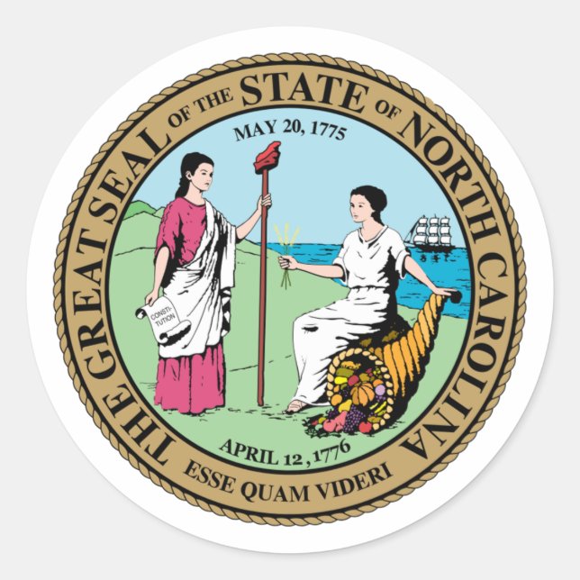 Adesivo North Carolina State Seal - (Frente)